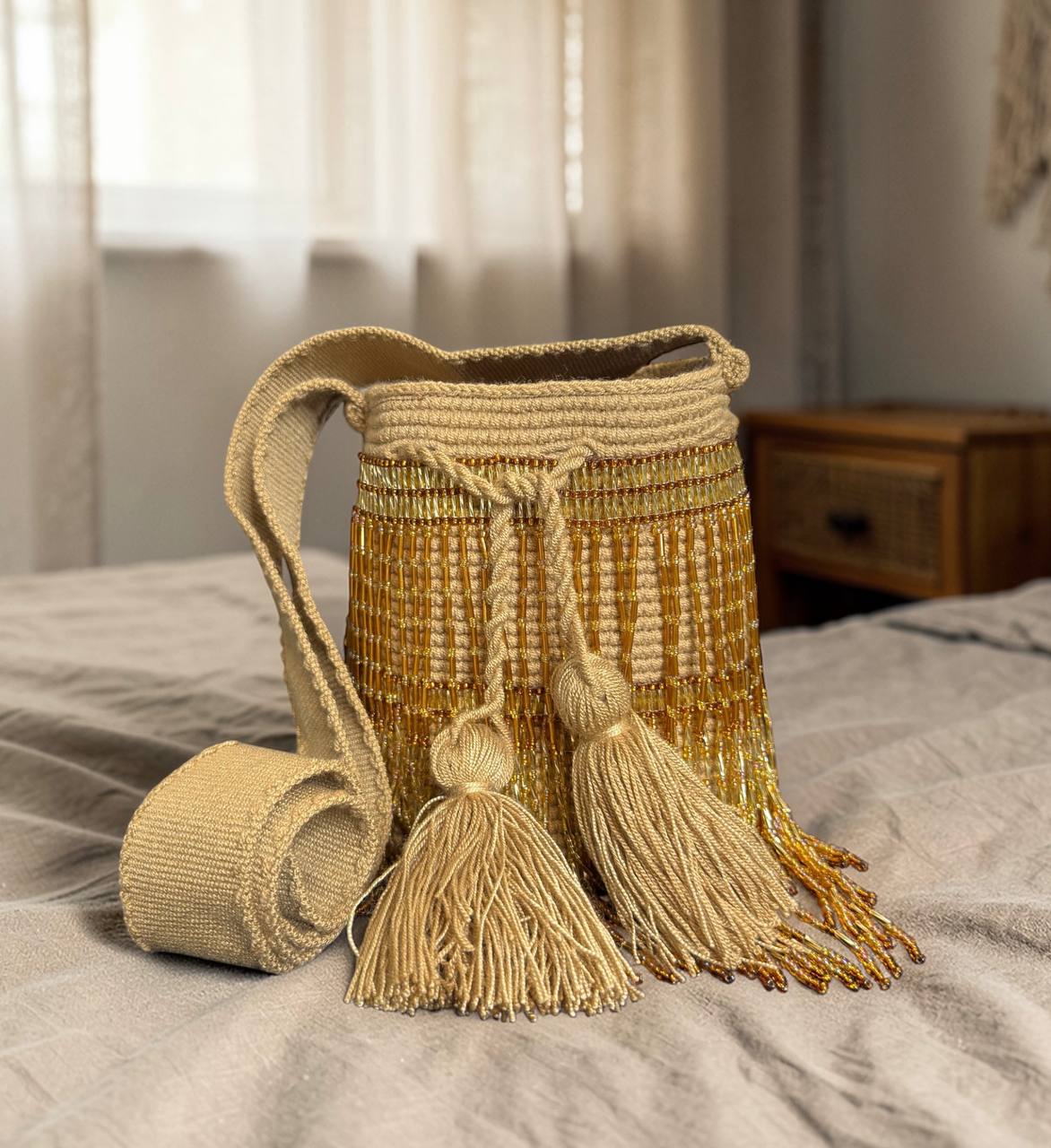 Mini Borsa Wayuu CAMEL - Foto 3