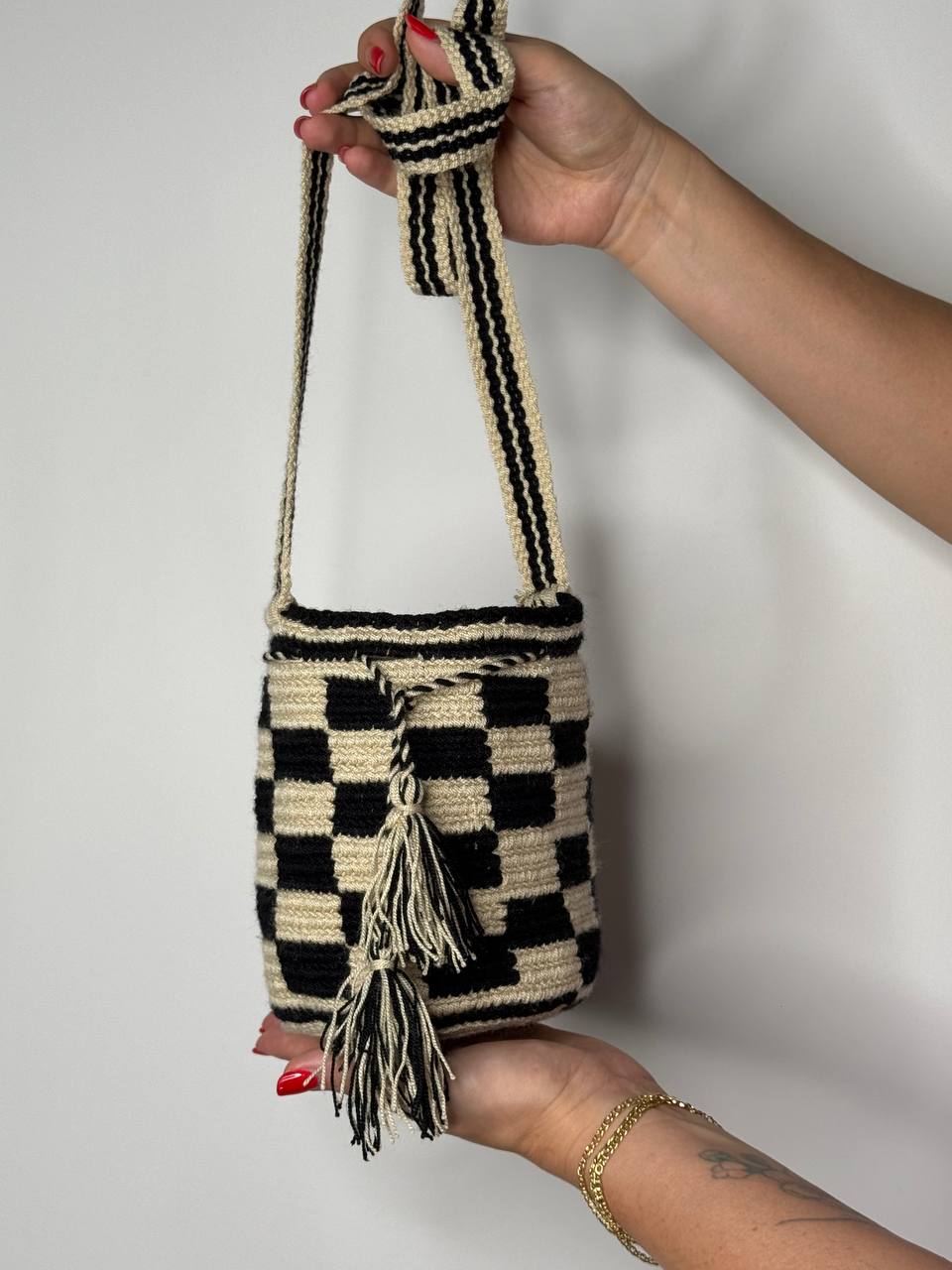 Mini borsa WAYUU scacchi